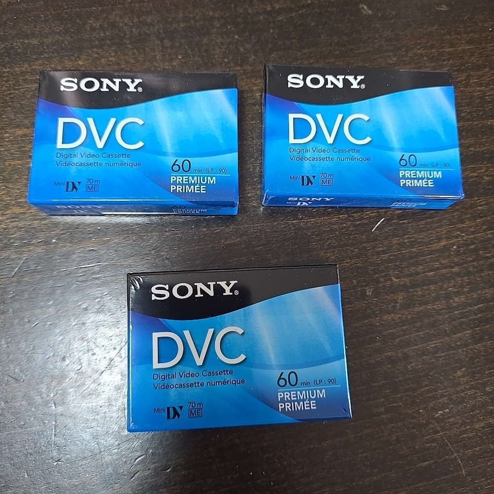 Sony DVC Digital Video Mini DV Premium Cassette Tape 60 Minutes LP-90 (Lot Of 3)